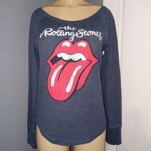 Bravado Blue Rolling Stones Women's Top